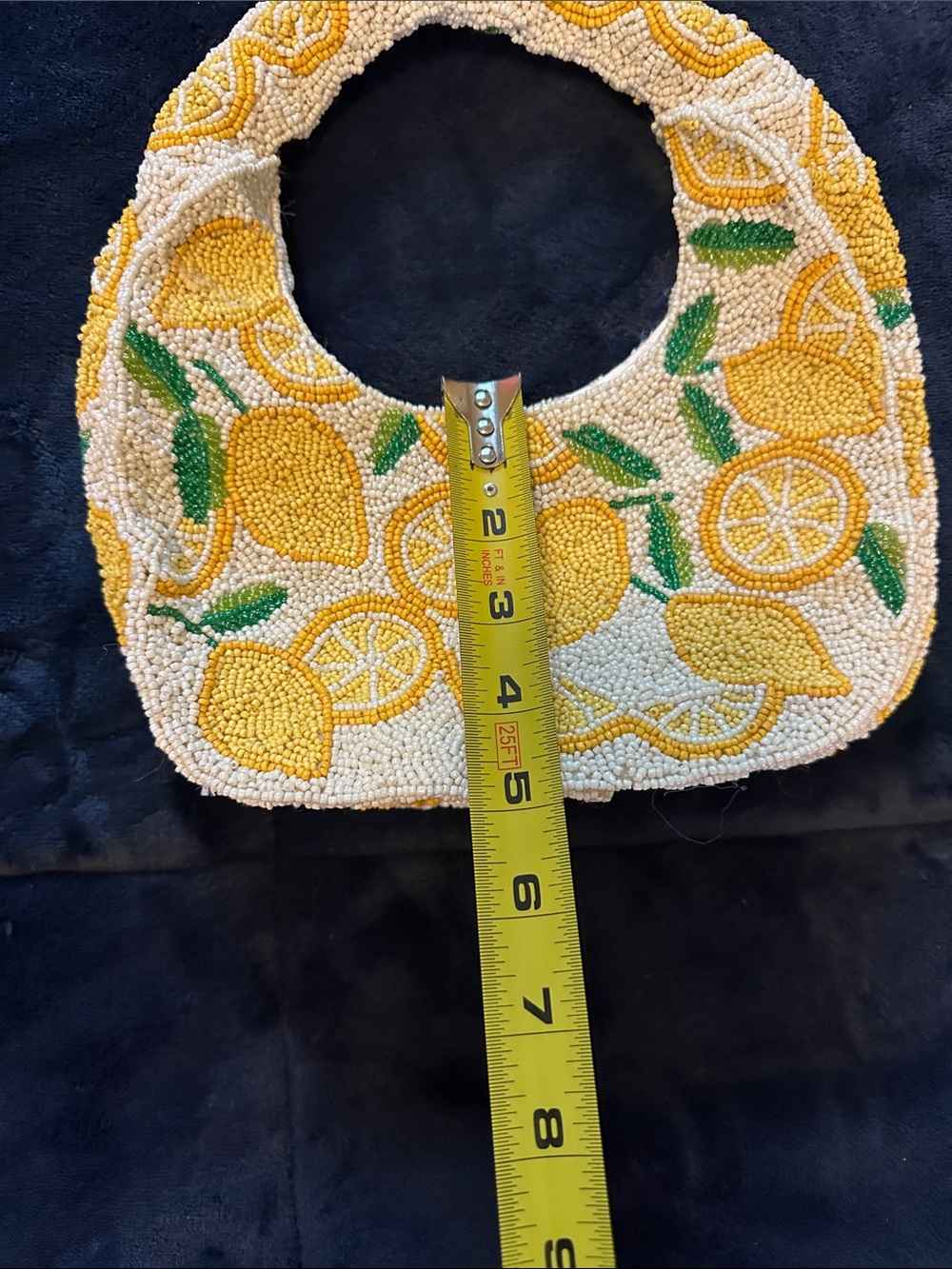 Beaded Lemon Motif Mini Bag - Yellow - Picture 9 of 11